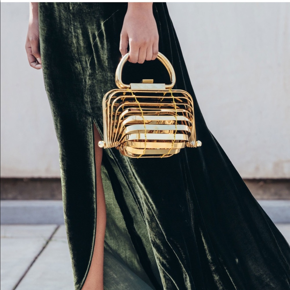 Cult Gaia “Lilleth” Brass Bag *Sold Out Everywhere